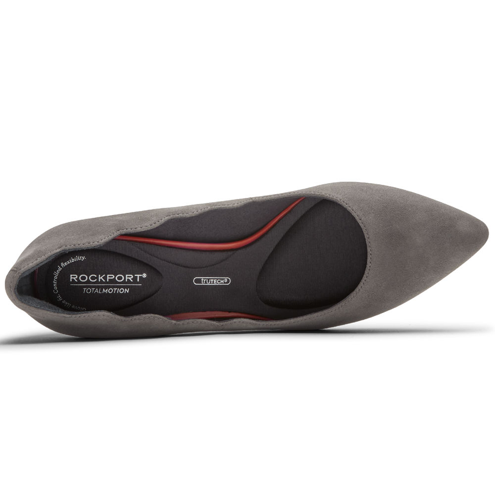 Rockport Klackar Skor Dam Grå - Total Motion 75Mm Scalloped - APBCX8964